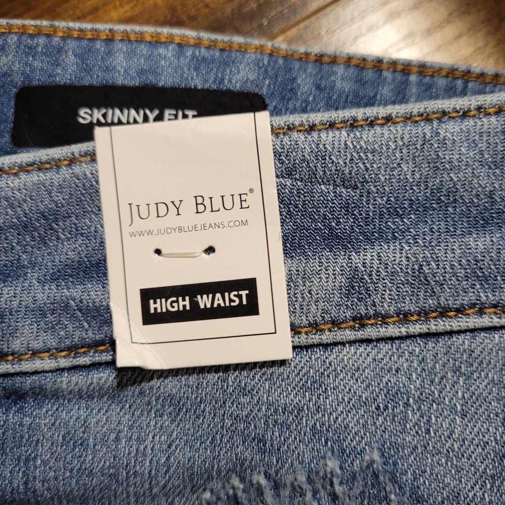 Judy Blue Skinny Jeans Women Size 13/31 Medium Blue Tummy Control - Picture 8 of 13